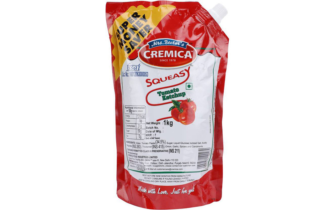 Cremica Squeasy Tomato Ketchup   Pouch  1 kilogram